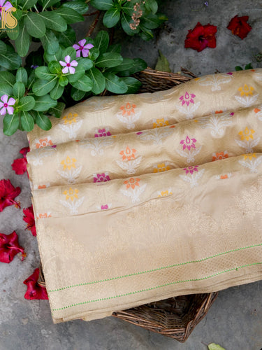 Banarasi Katan Silk Handwoven Kadwa Jaal Saree