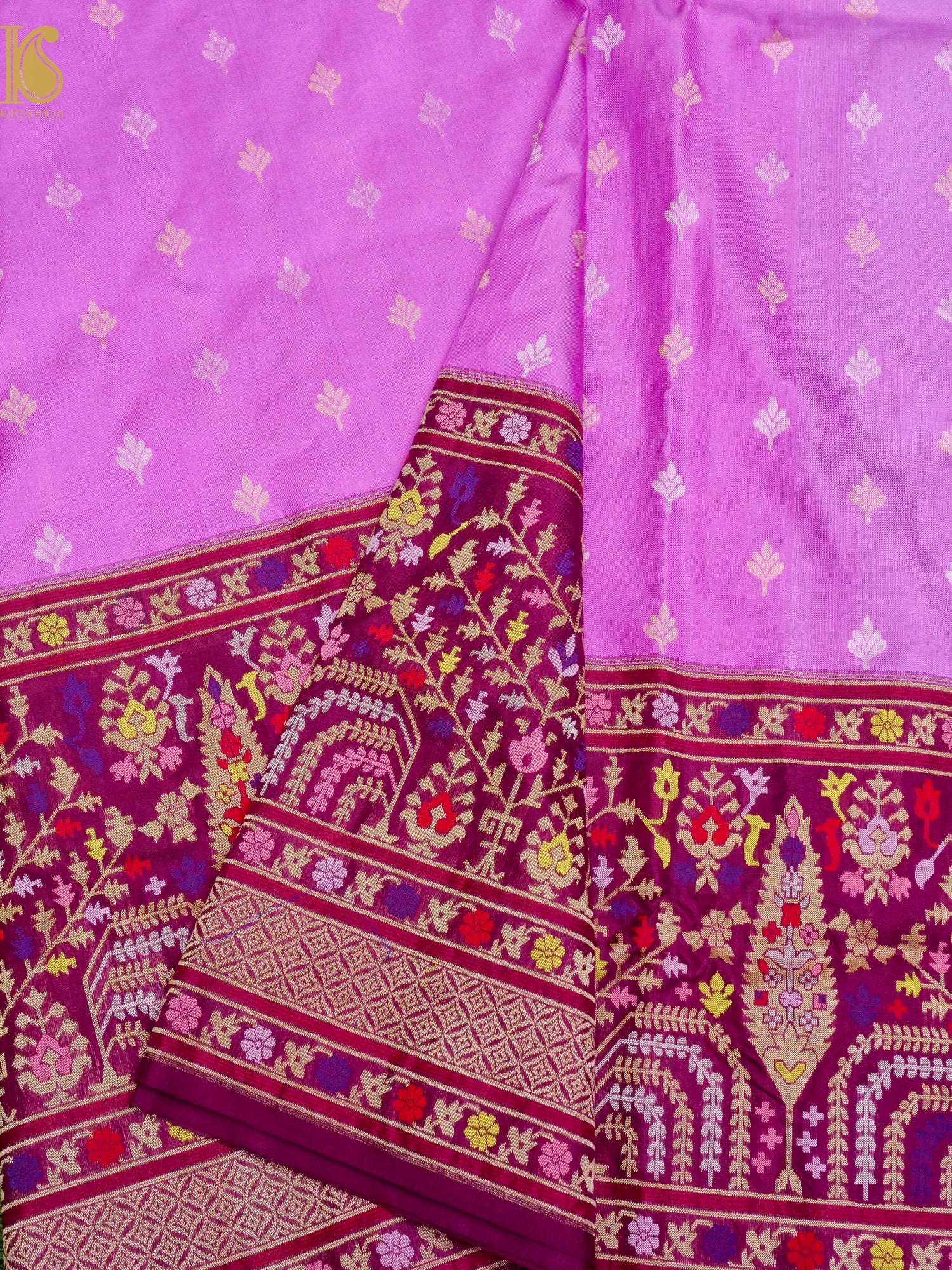 Katan Silk Handloom Ekatara Kadhiyal Banarasi Saree