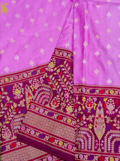 Katan Silk Handloom Ekatara Kadhiyal Banarasi Saree
