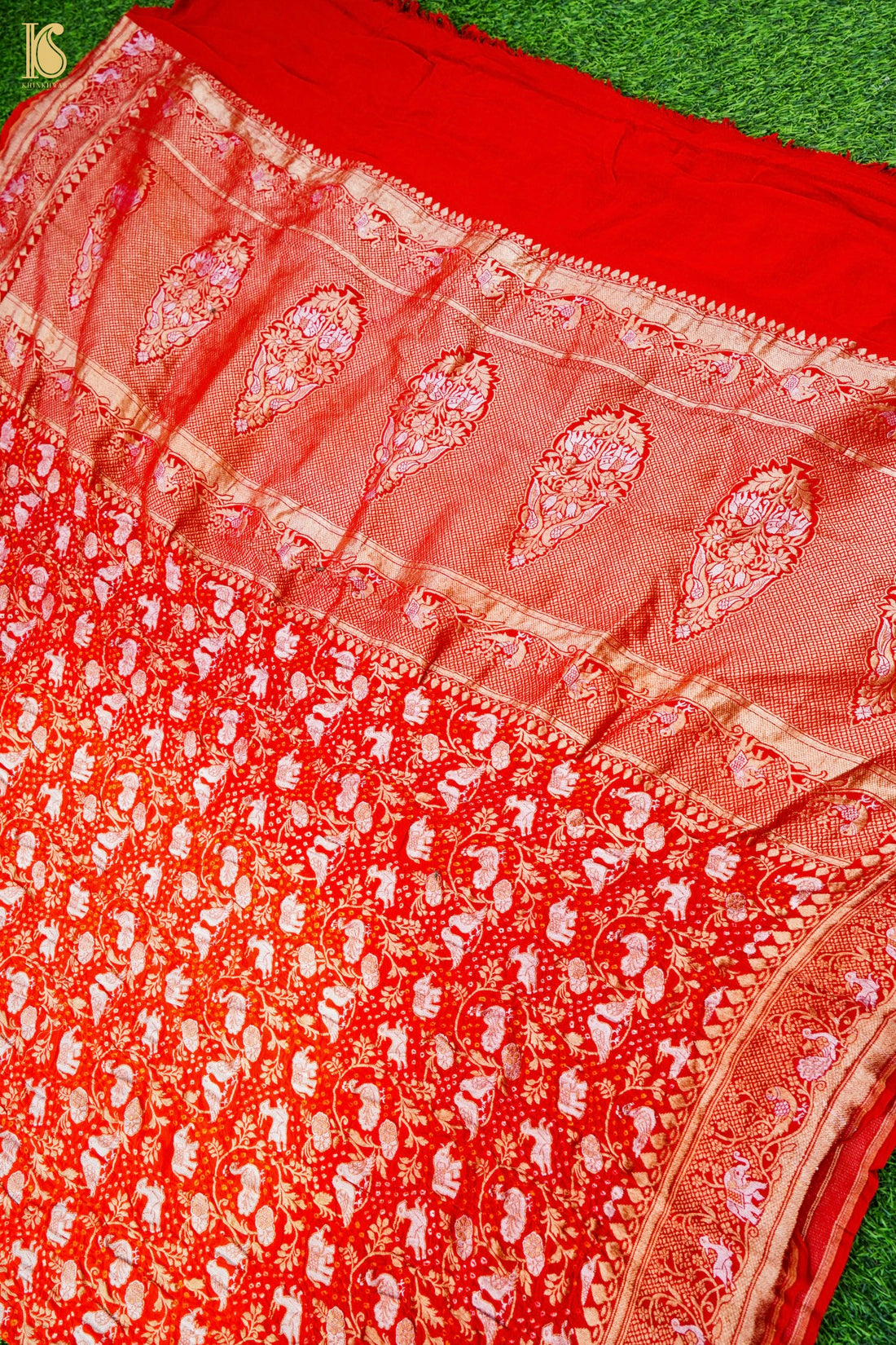 Banarasi Bandhani Georgette Shikargah Dupatta