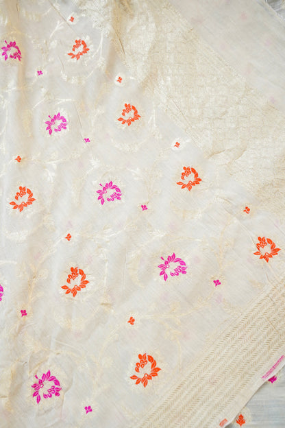 Moonga Silk Handloom Banarasi Dyeable Suit Fabric