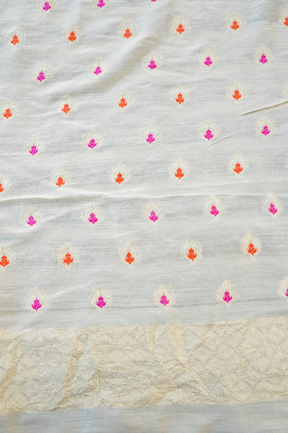 Moonga Silk Handloom Banarasi Dyeable Suit Fabric