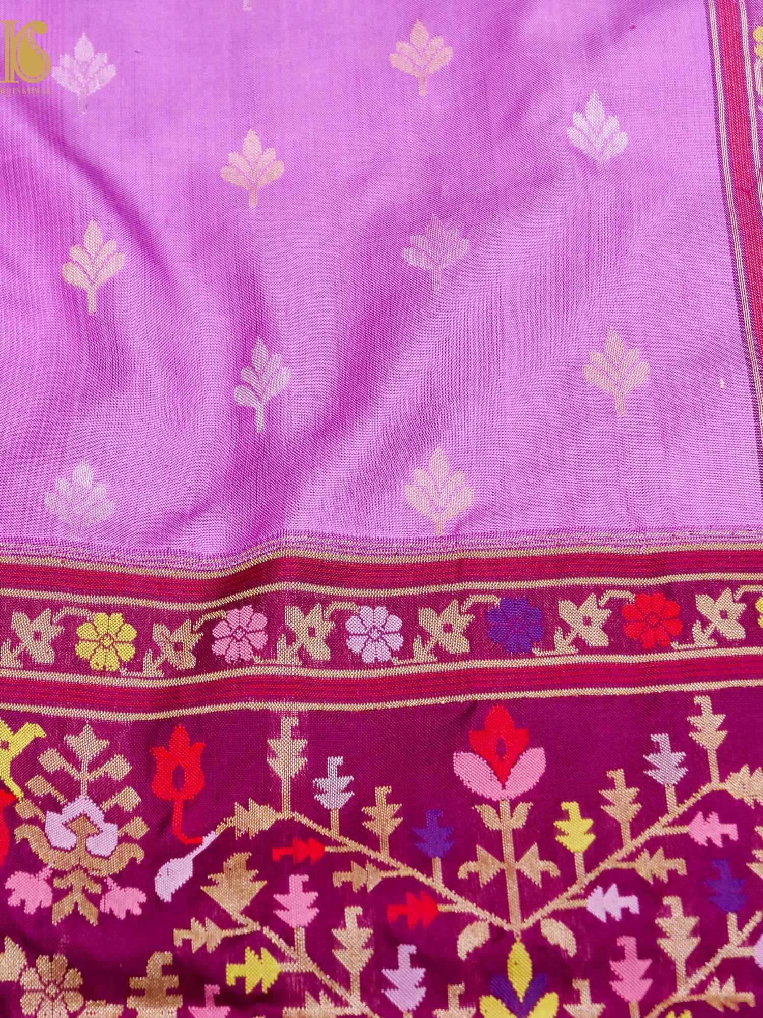 Katan Silk Handloom Ekatara Kadhiyal Banarasi Saree