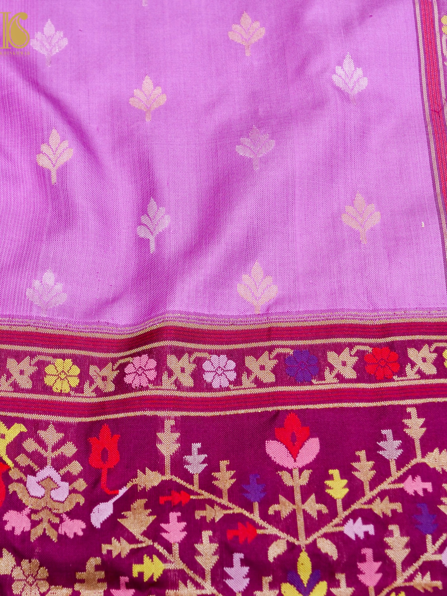 Katan Silk Handloom Ekatara Kadhiyal Banarasi Saree