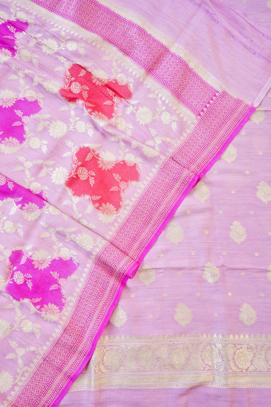 Moonga Silk Handloom Banarasi Suit Fabric