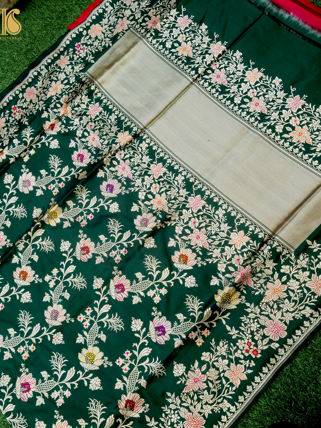 Banarasi Katan Silk Handwoven Kadwa Jaal Saree