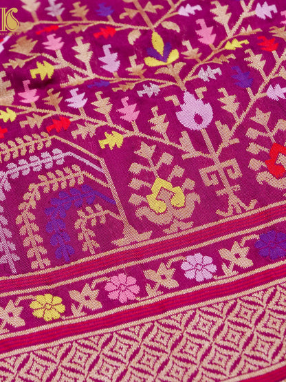 Katan Silk Handloom Ekatara Kadhiyal Banarasi Saree