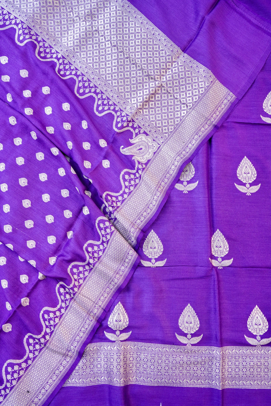 Moonga Silk Handloom Banarasi Suit Fabric