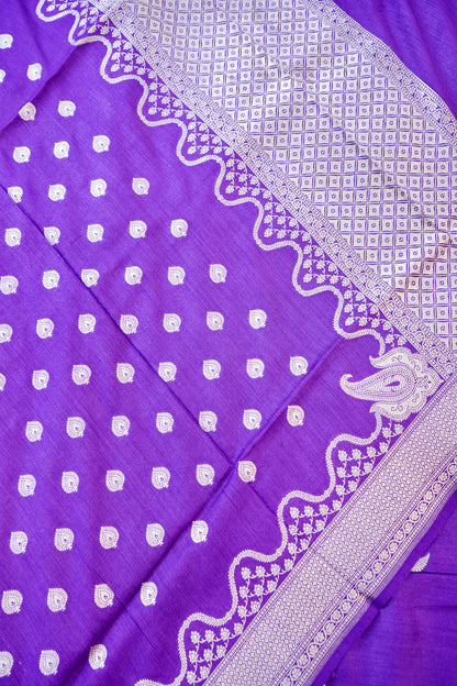 Moonga Silk Handloom Banarasi Suit Fabric