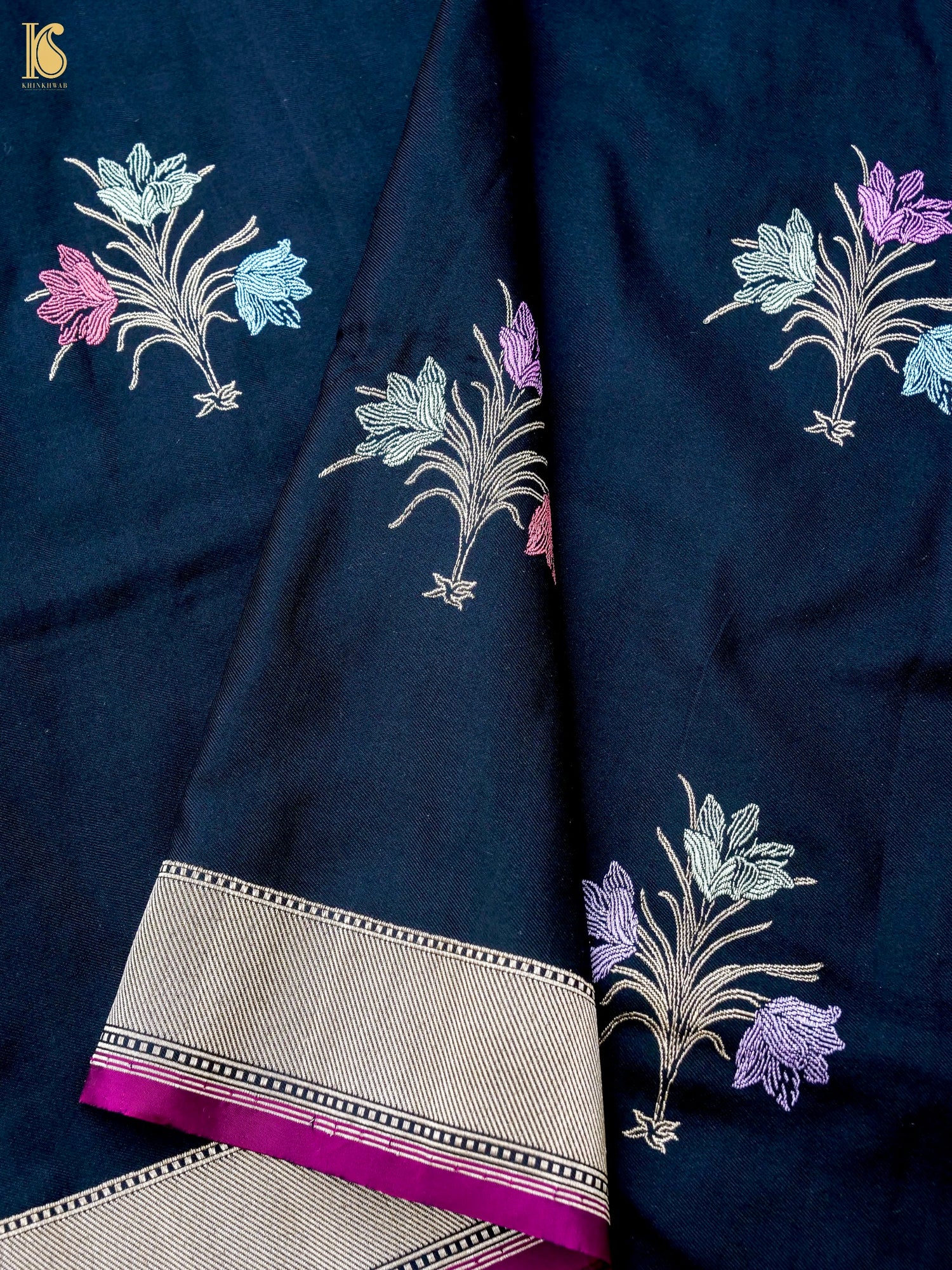 Handloom Katan Silk Banarasi Kadwa Ektara Saree