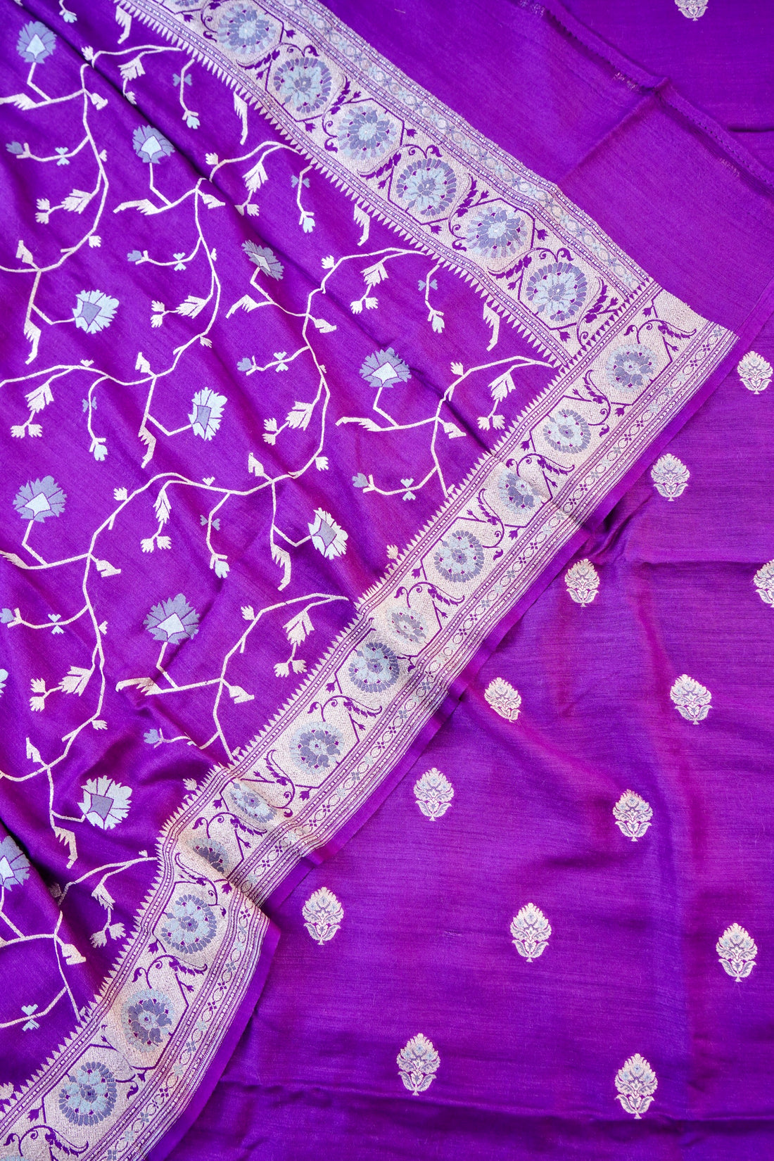 Moonga Silk Handloom Banarasi Suit Fabric