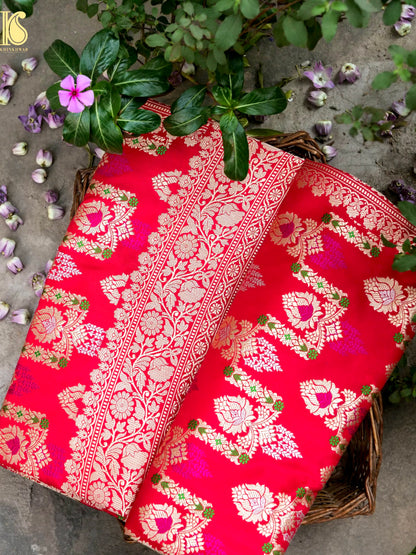 Banarasi Handloom Pure Katan Silk Kadwa Saree