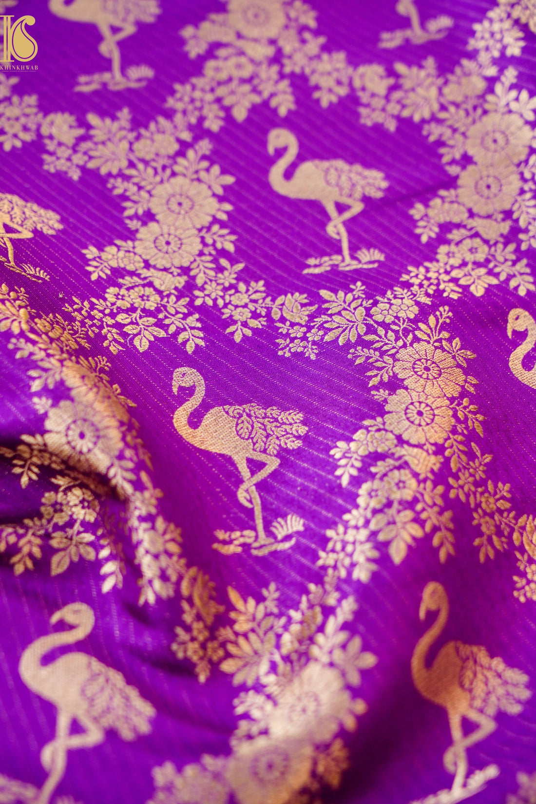 Handloom Pure Brocade Banarasi Crane Fabric