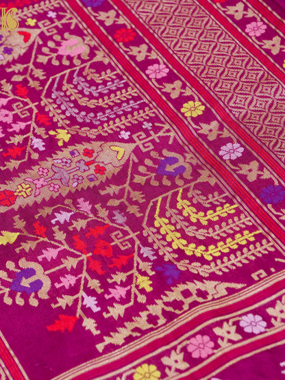 Katan Silk Handloom Ekatara Kadhiyal Banarasi Saree