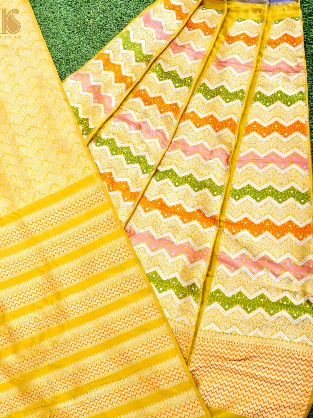 Handloom Banarasi Katan Silk Kalidar Rangtaal Lehenga