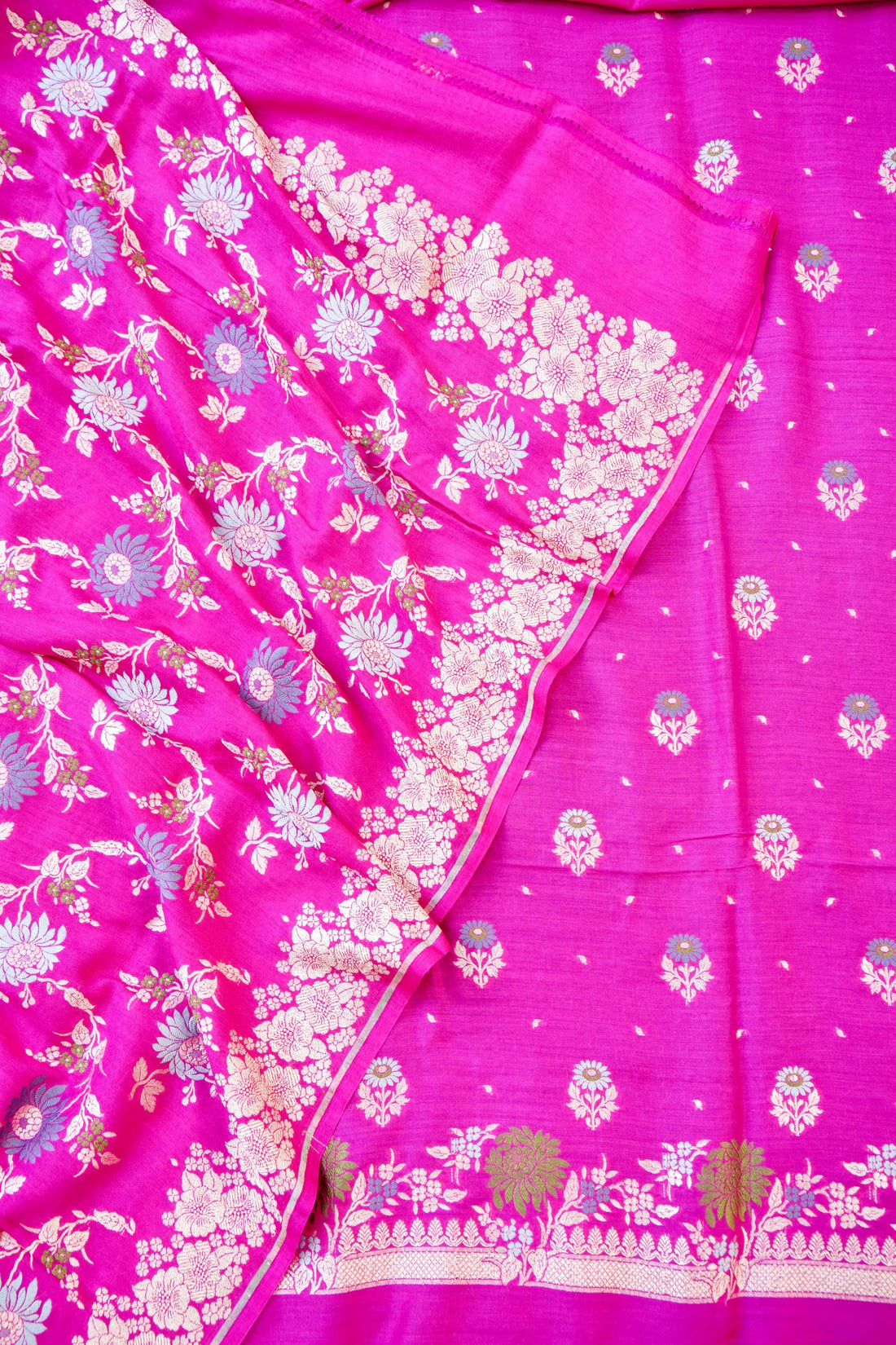 Moonga Silk Handloom Banarasi Suit Fabric