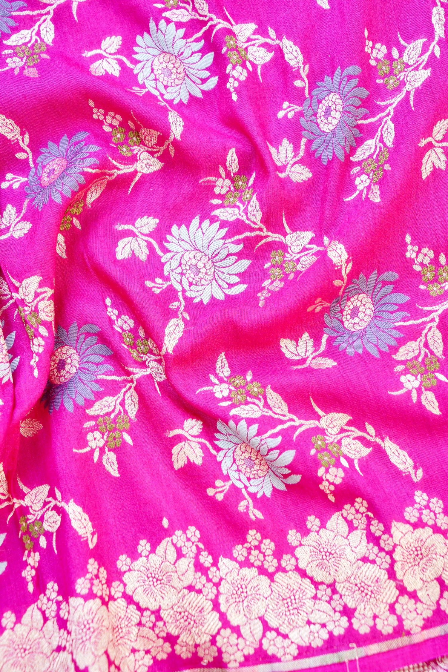 Moonga Silk Handloom Banarasi Suit Fabric