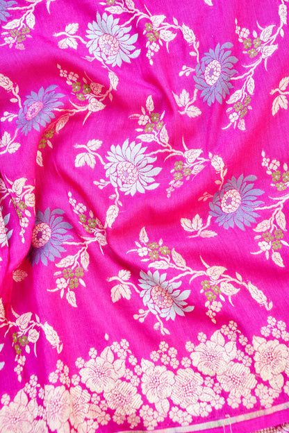 Moonga Silk Handloom Banarasi Suit Fabric