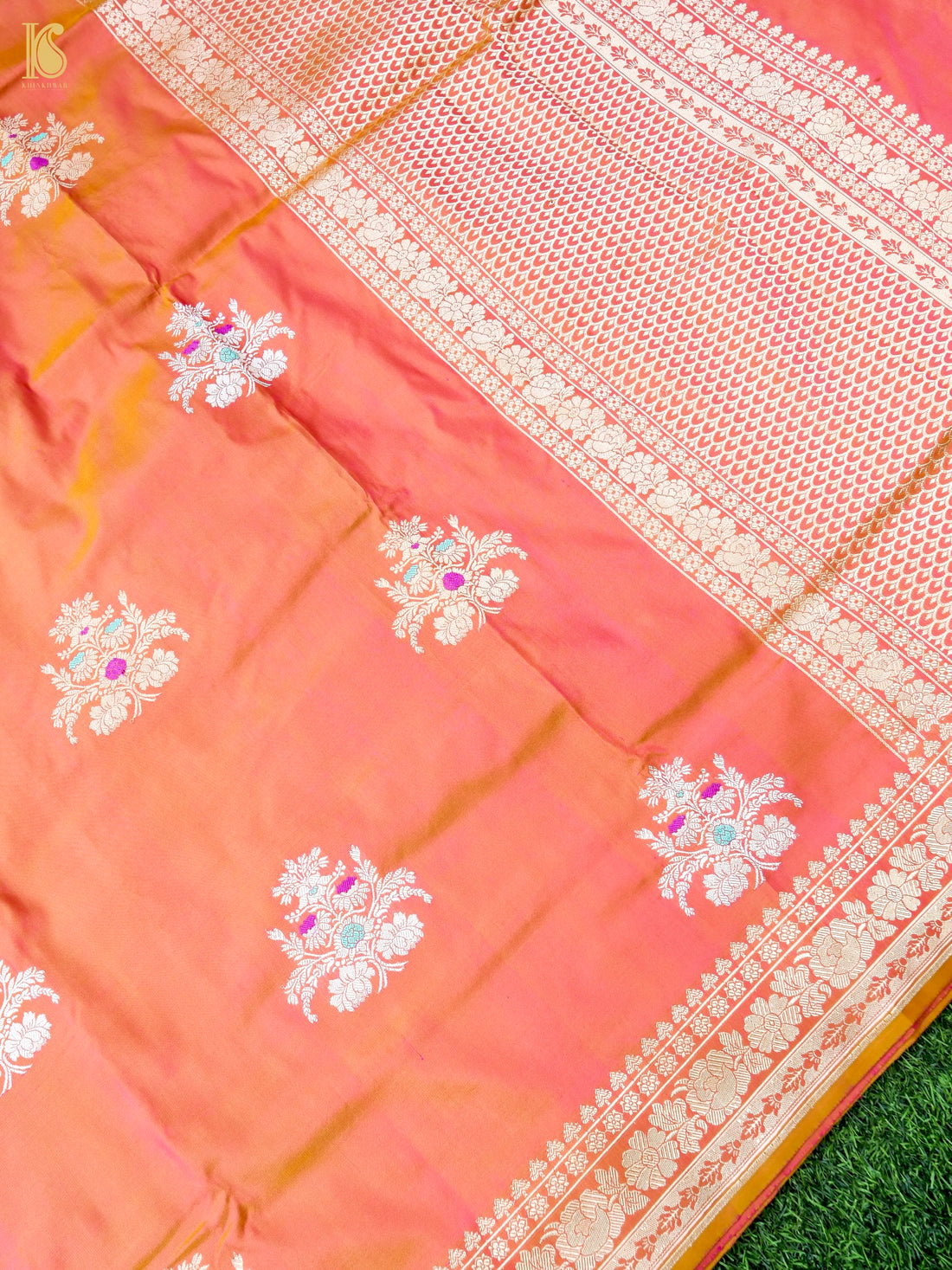 Handwoven Pure Sateen Silk Kadwa Banarasi Saree