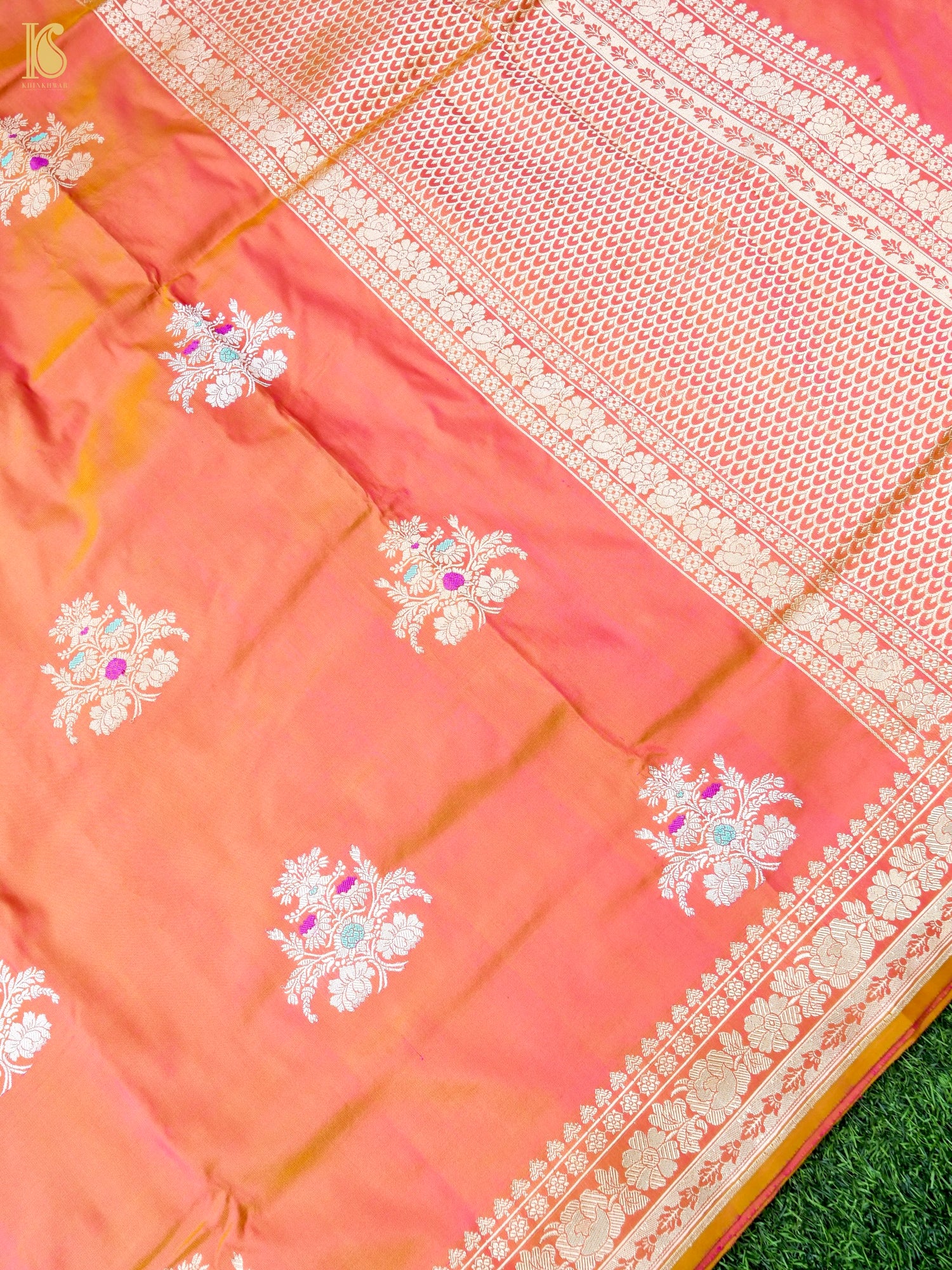 Handwoven Pure Sateen Silk Kadwa Banarasi Saree