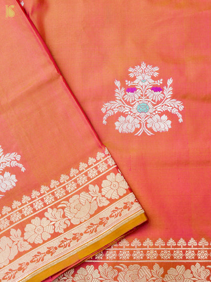 Handwoven Pure Sateen Silk Kadwa Banarasi Saree
