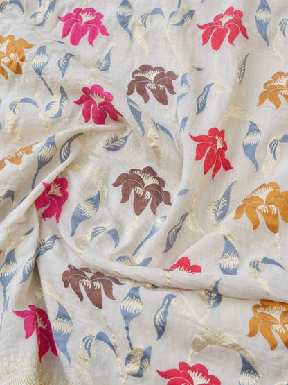 Pure Moonga Silk Handloom Banarasi Meenakari Saree