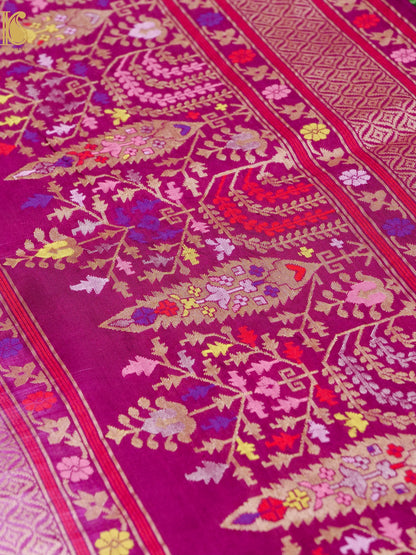 Katan Silk Handloom Ekatara Kadhiyal Banarasi Saree