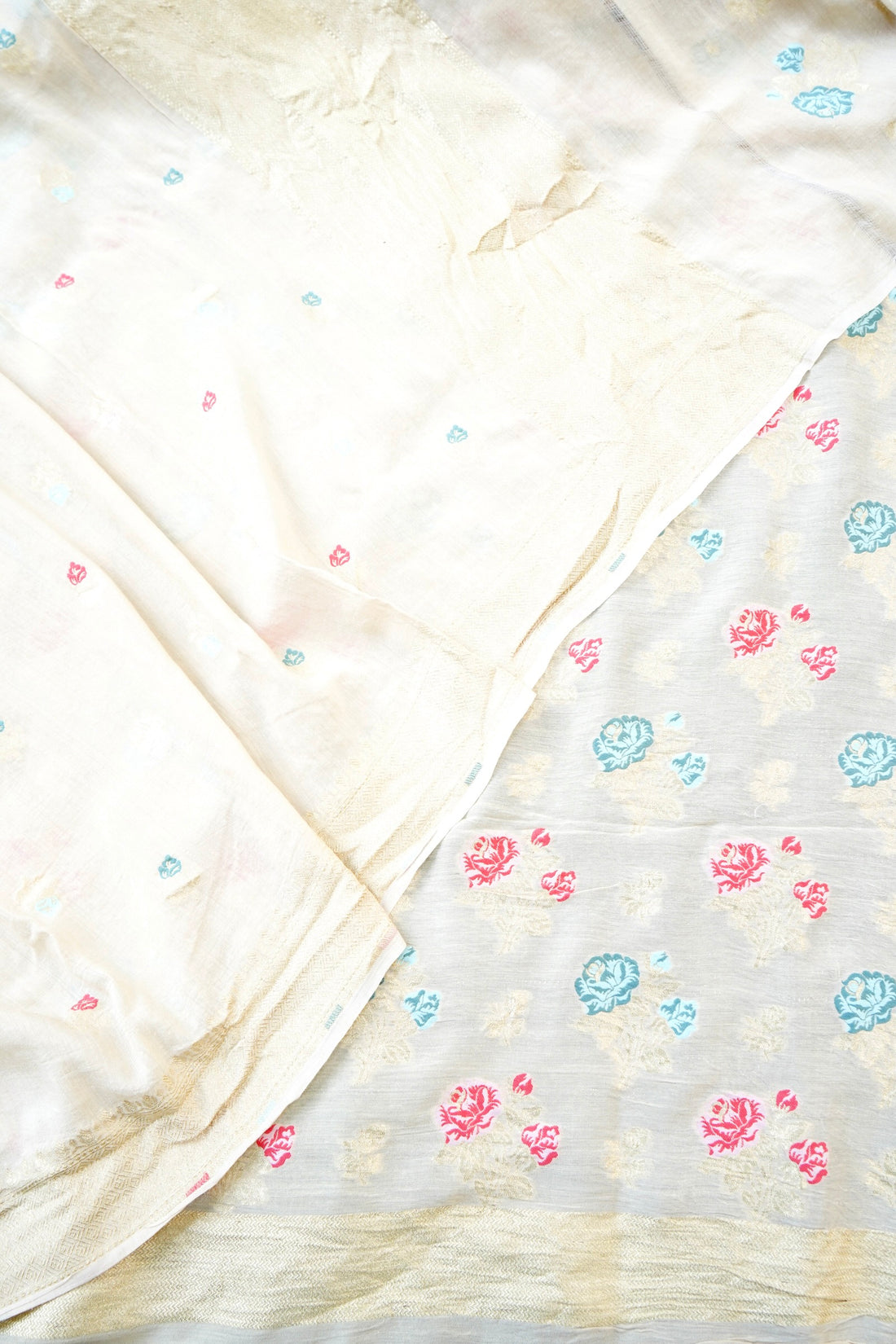 Moonga Silk Handloom Banarasi Dyeable Suit Fabric