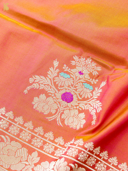 Handwoven Pure Sateen Silk Kadwa Banarasi Saree