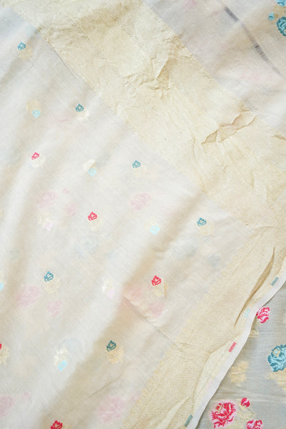 Moonga Silk Handloom Banarasi Dyeable Suit Fabric