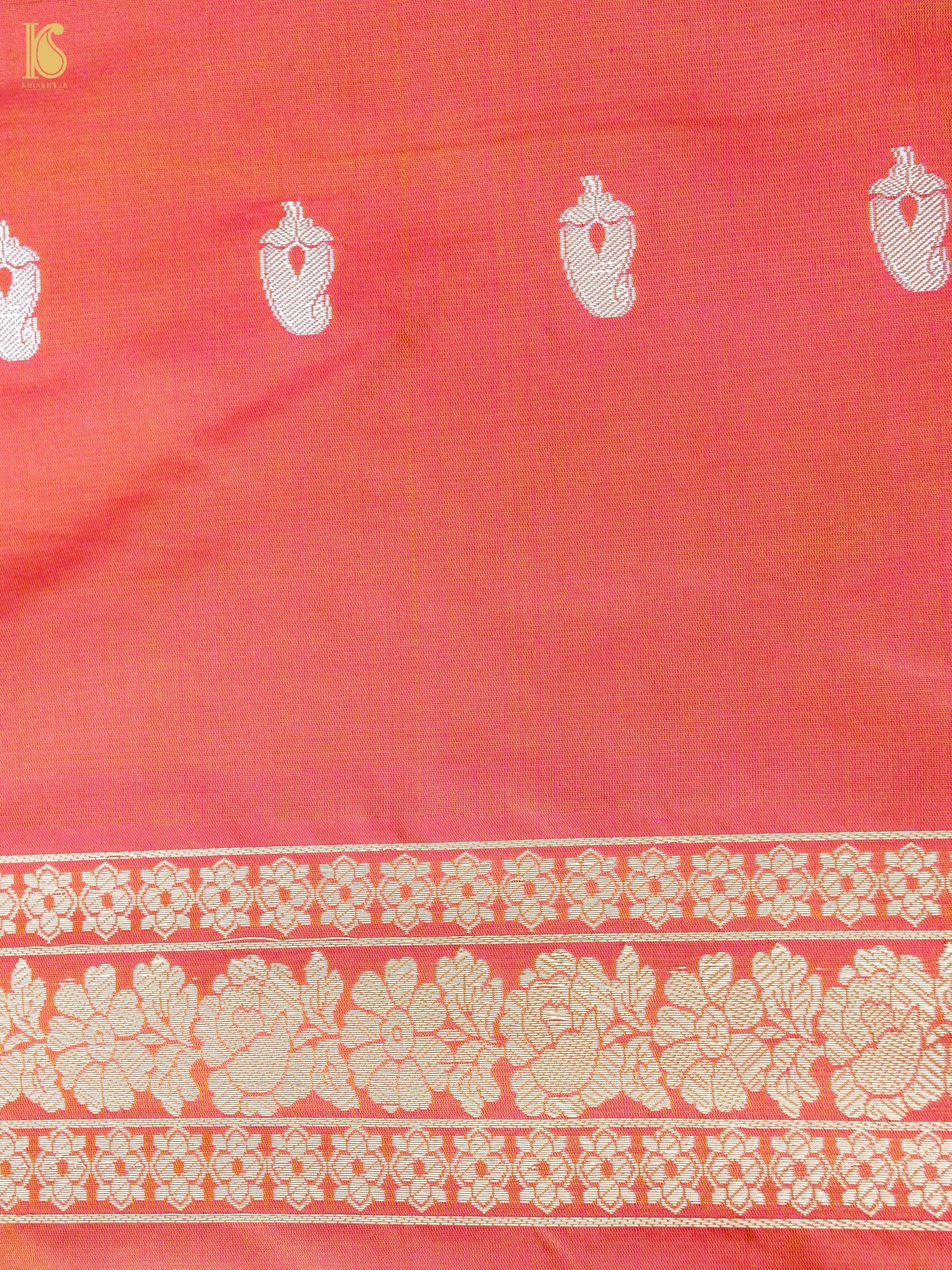 Handwoven Pure Sateen Silk Kadwa Banarasi Saree