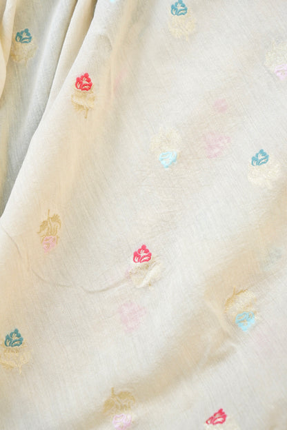 Moonga Silk Handloom Banarasi Dyeable Suit Fabric