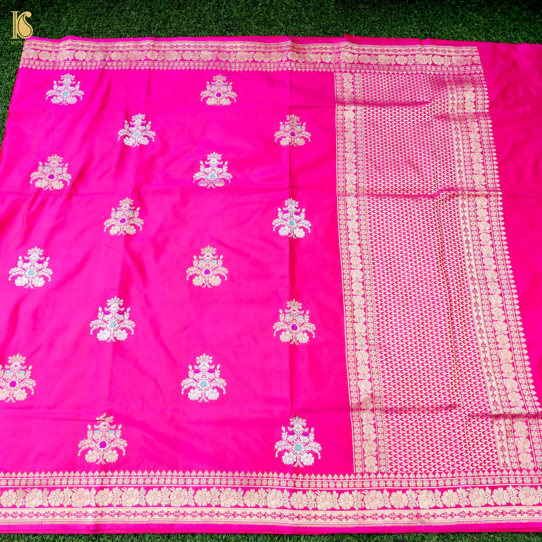 Handwoven Pure Sateen Silk Kadwa Banarasi Saree