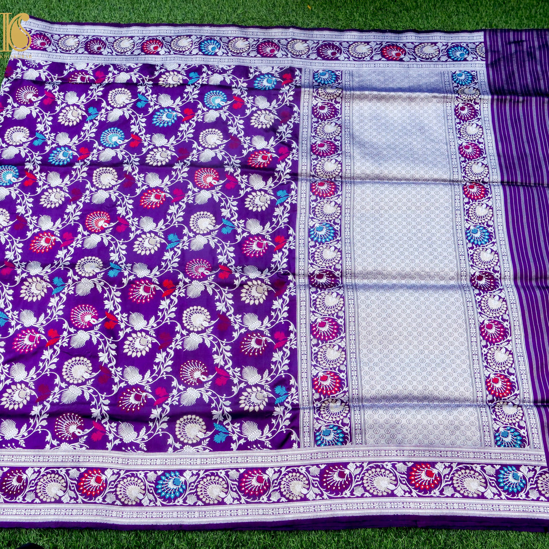 Banarasi Katan Silk Handwoven Kadwa Jaal Saree