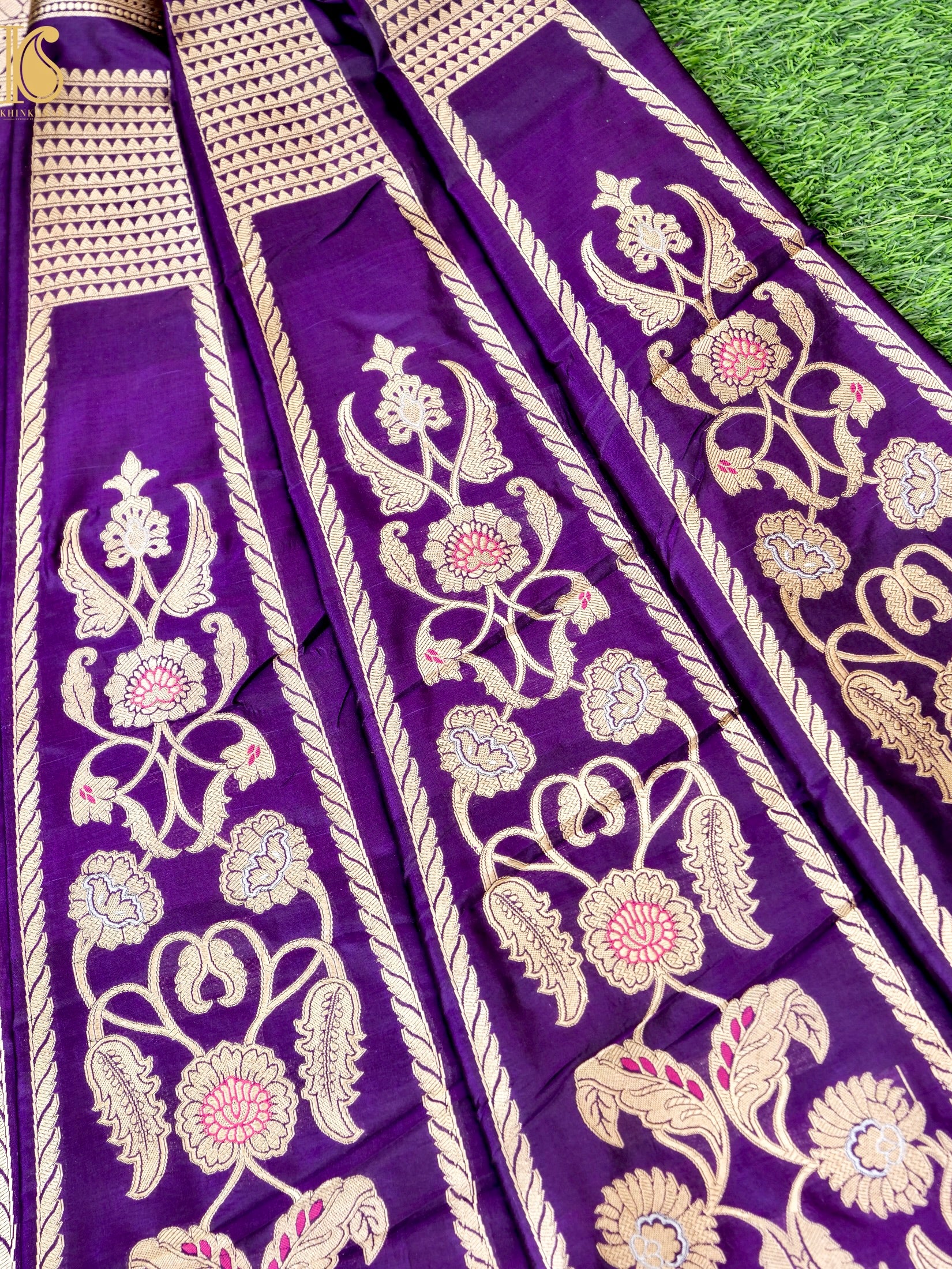 Handloom Banarasi Katan Silk Kalidar Madhumalti Lehenga