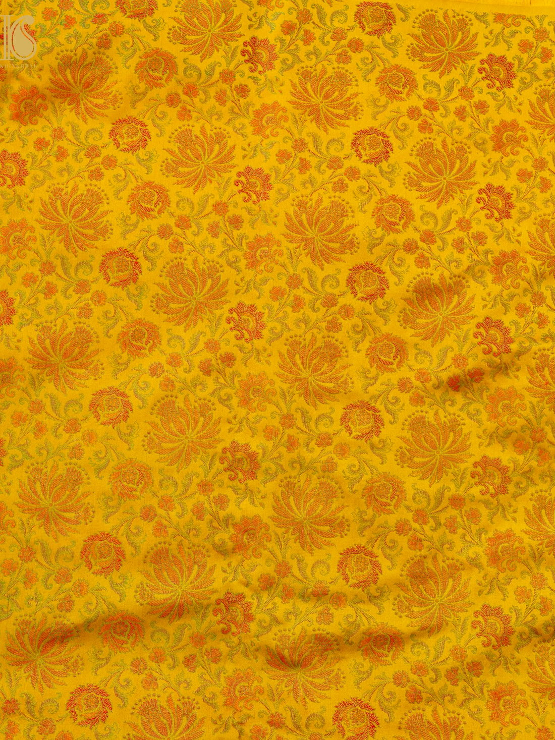 Handloom Banarasi Guldaudi Tanchoi Silk Fabric