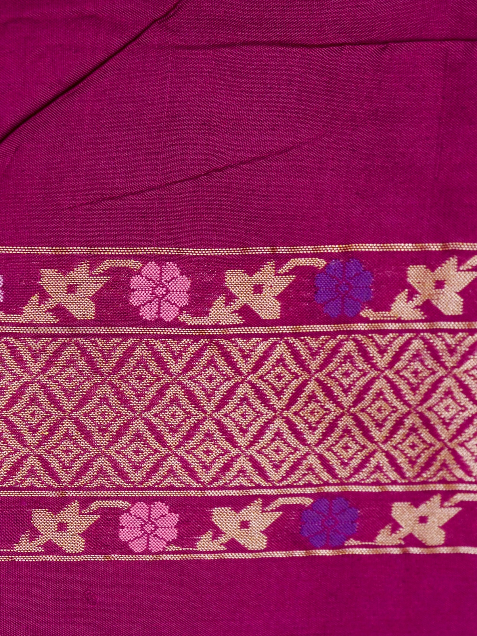Katan Silk Handloom Ekatara Kadhiyal Banarasi Saree
