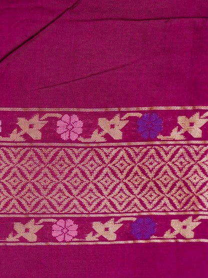 Katan Silk Handloom Ekatara Kadhiyal Banarasi Saree