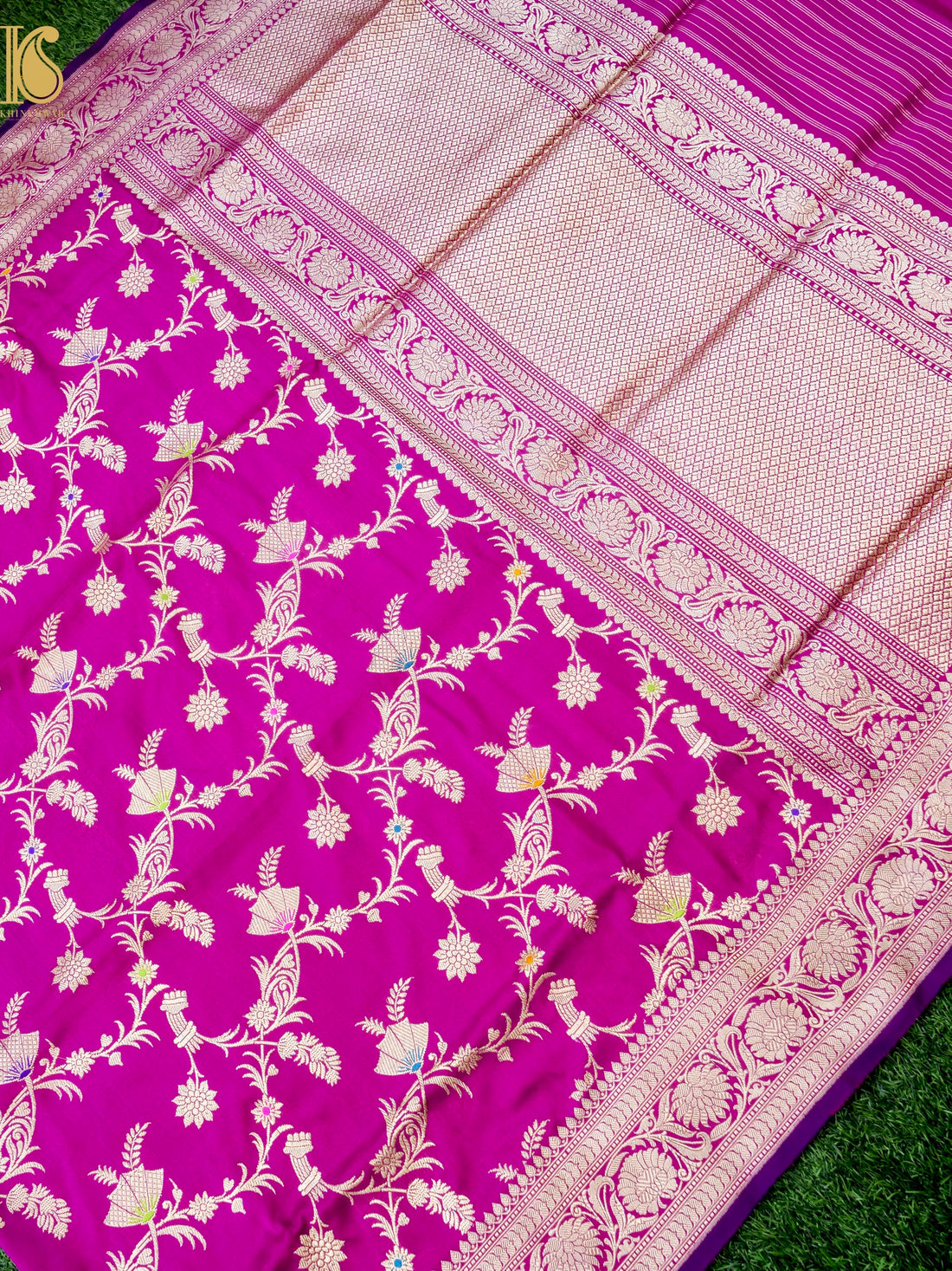 Banarasi Katan Silk Handwoven Kadwa Jaal Saree