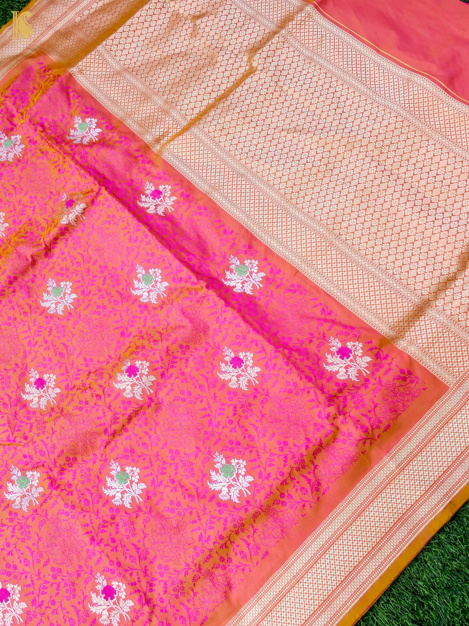 Handloom Banarasi Katan Silk Kadwa Tanchoi Saree