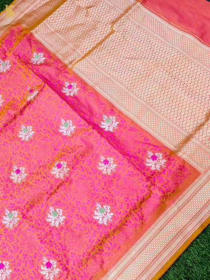Handloom Banarasi Katan Silk Kadwa Tanchoi Saree