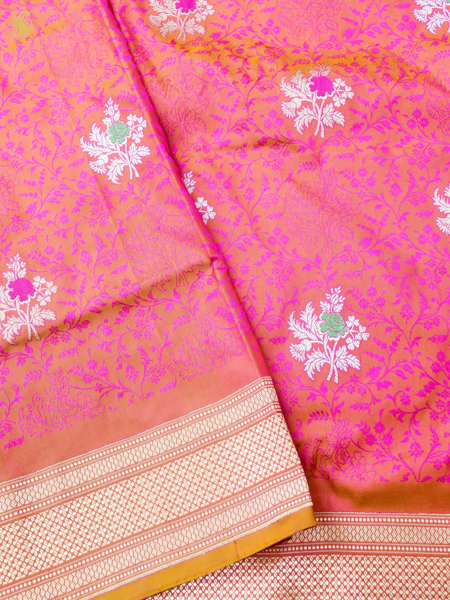 Handloom Banarasi Katan Silk Kadwa Tanchoi Saree