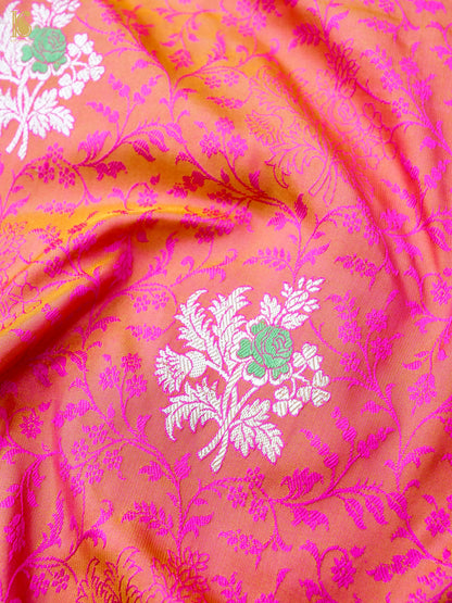 Handloom Banarasi Katan Silk Kadwa Tanchoi Saree
