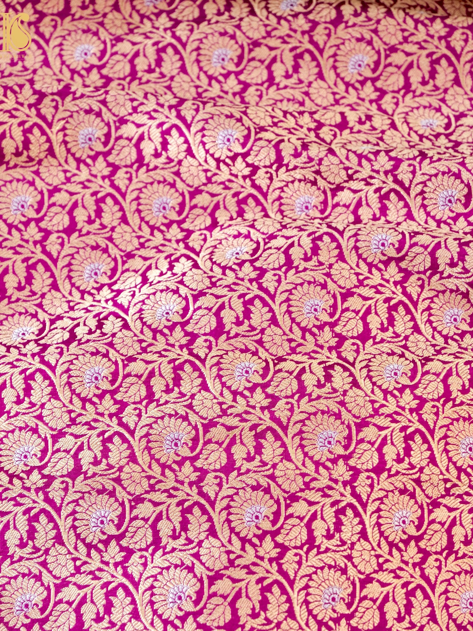 Handloom Banarasi Katan Silk Kalidar Madhumalti Lehenga