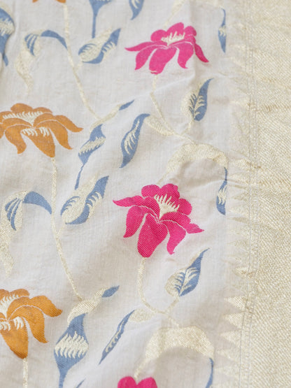 Pure Moonga Silk Handloom Banarasi Meenakari Saree