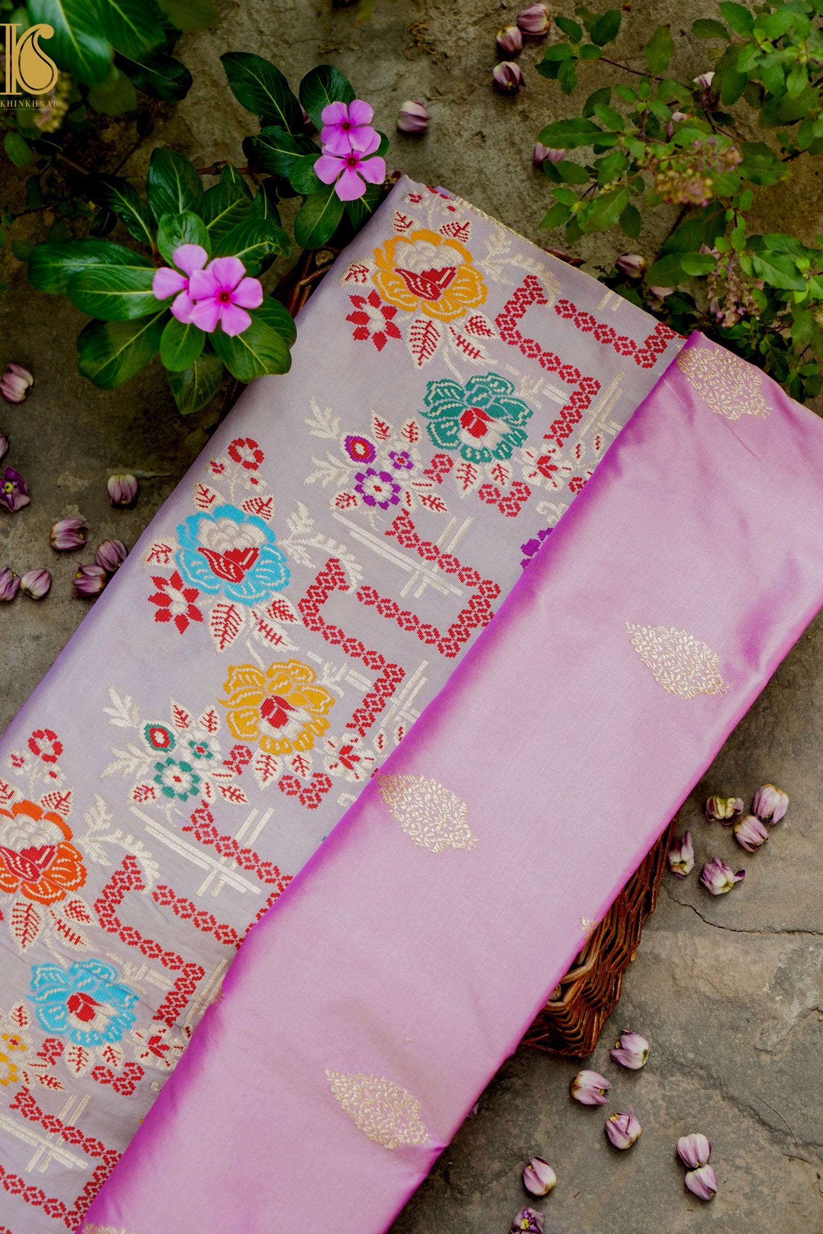 Banarasi Handloom Pure Katan Silk Kadwa Saree with Tilfi Border