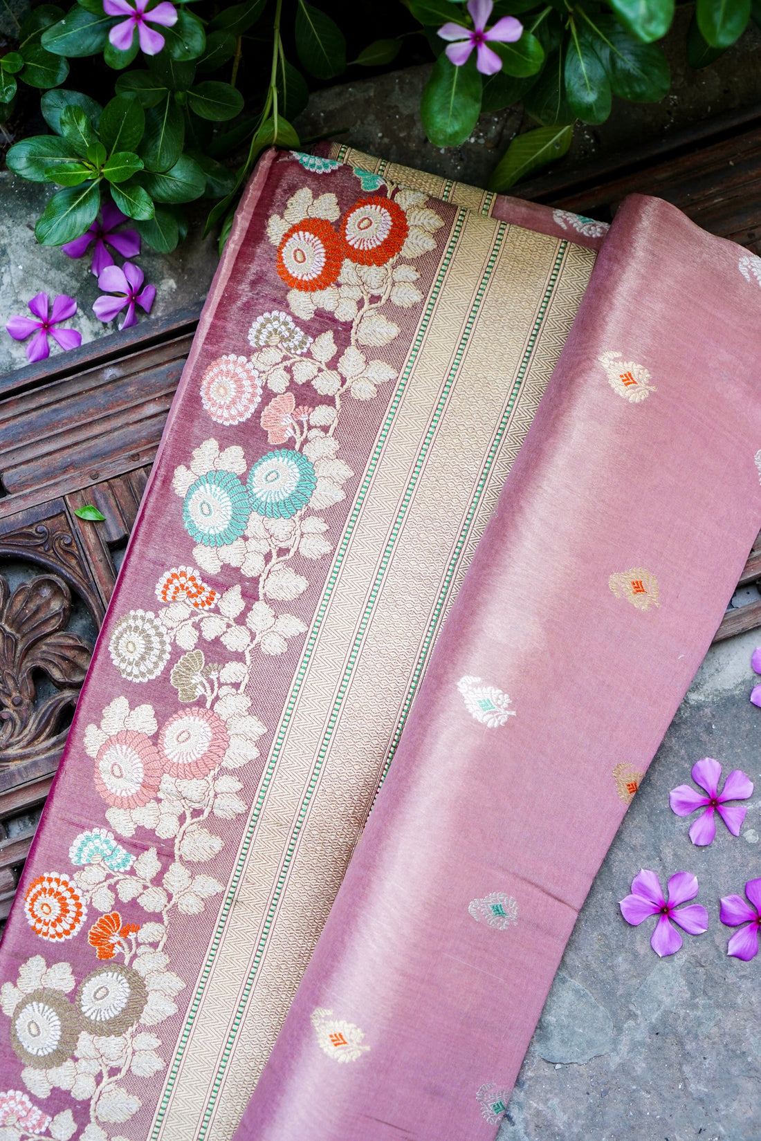 Handloom Banarasi Pure Silk Tissue Kadwa Saree