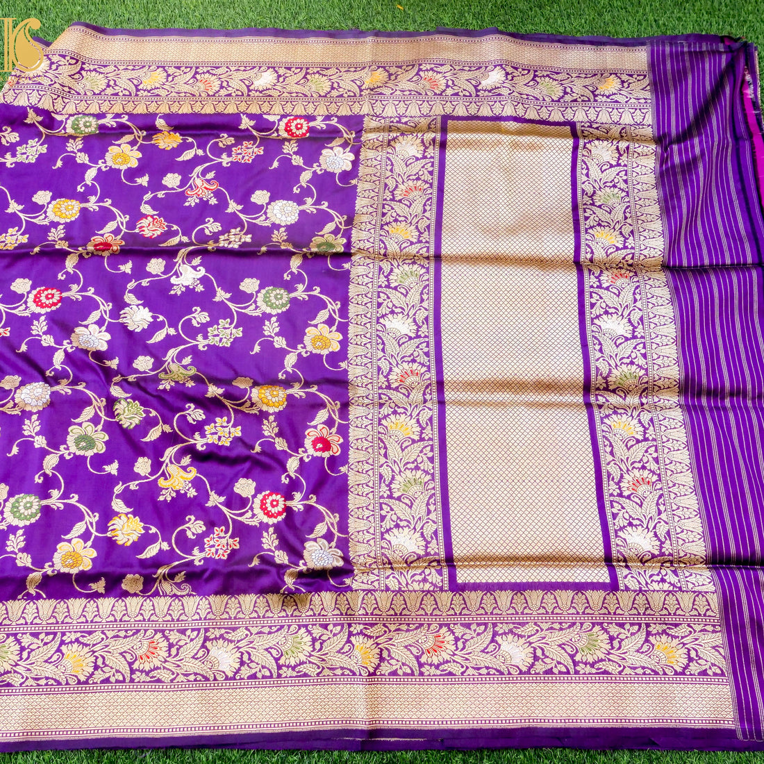 Banarasi Katan Silk Handwoven Kadwa Jaal Saree
