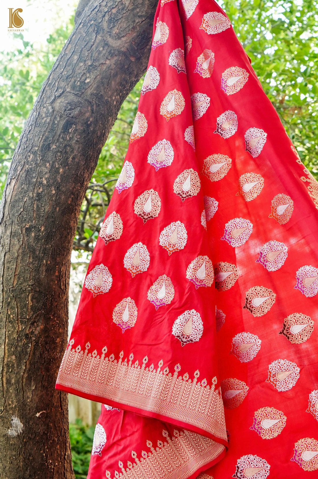 Banarasi Handwoven Katan SIlk Kadwa Mor Dupatta