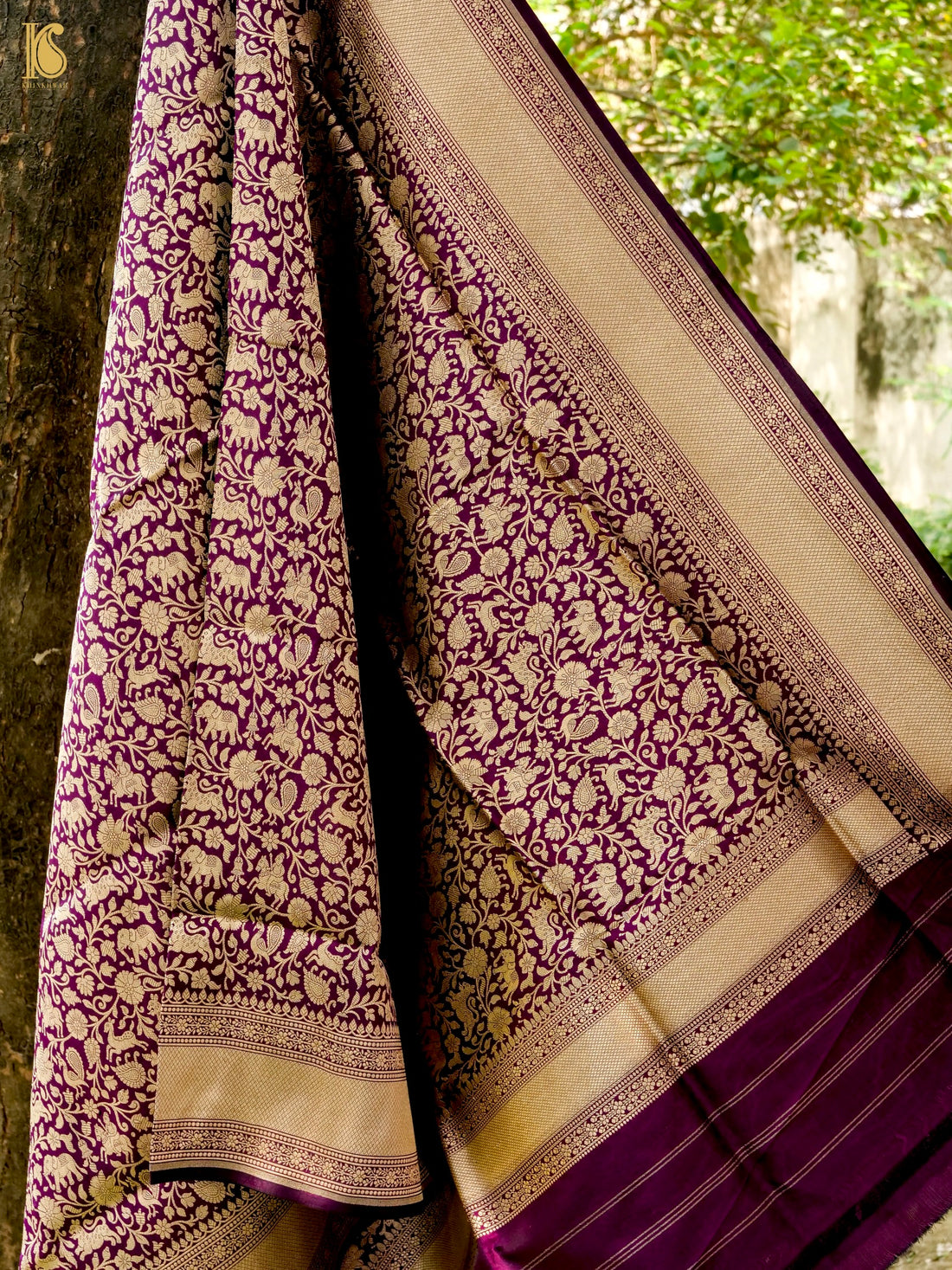 Handloom Banarasi Katan Silk Shikargah Dupatta